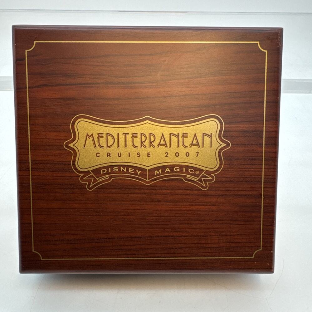 Disney Cruise Line DCL Disney Magic Mediterranean 2007 Jumbo Pin In Wooden Box - Picture 2 of 14